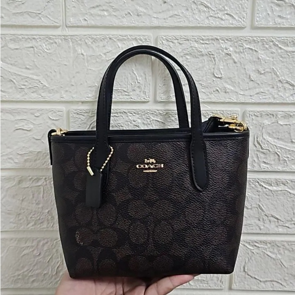 Coach Black and Brown Mini Bag